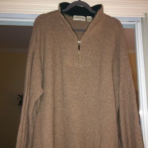 Orvis wool zip up size xl